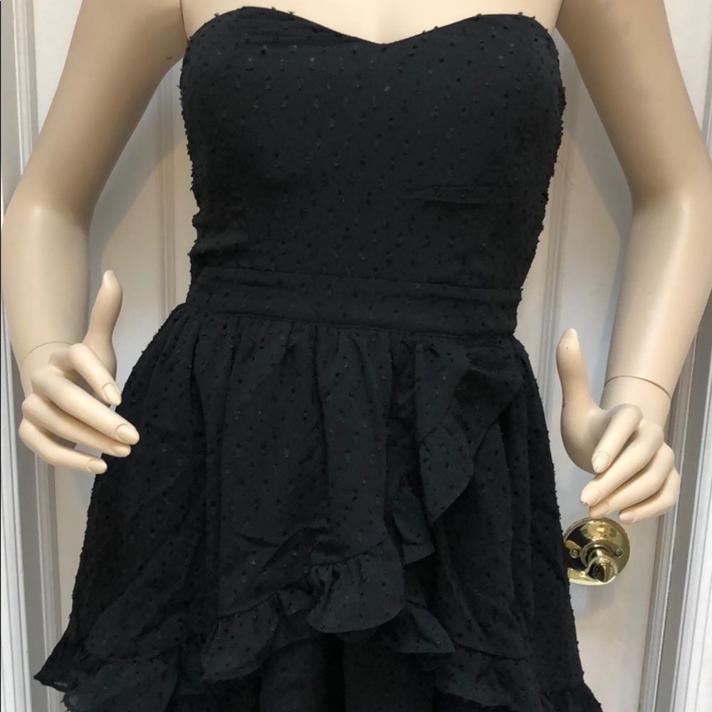 BLACK HIGH LOW SWEEAT HEART MAXI DRESS - Picture 6 of 8